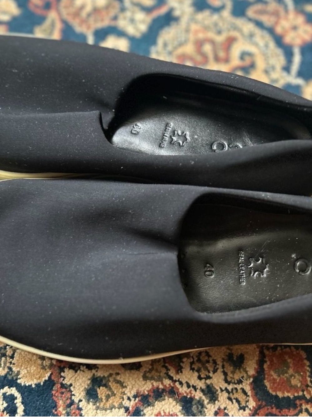Ecco Black Women's Slip-On Flats with Leather Insole